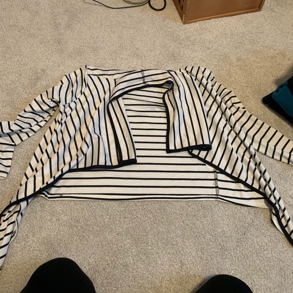 black and white cardigan